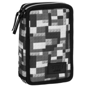 PIXELS DF 38 несесер с 2 ципа, ПЪЛЕН