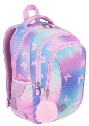St. Right Pink Butterflies ученическа раница