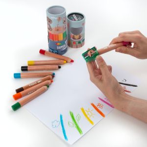 KIDEA Super Jumbo цветни моливи с острилка