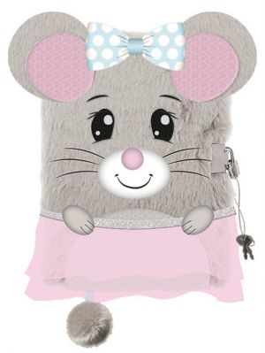 Плюшен таен дневник с катинар 3D A5 My Little Friend Mouse