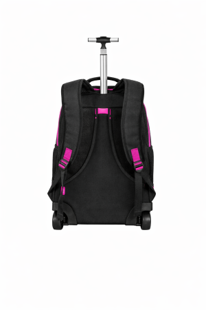 TUT Neon ученическа раница с колела, розови елементи