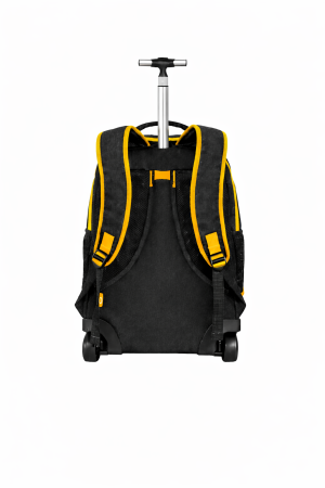 TUT Neon ученическа раница с колела, жълти елементи