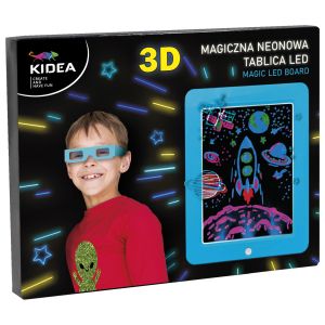 Магическа LED неонова дъска Kidea - синя, за 3D изображения