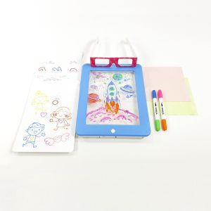 Магическа LED неонова дъска Kidea - синя, за 3D изображения