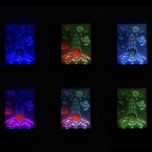 Магическа LED неонова дъска Kidea - синя, за 3D изображения