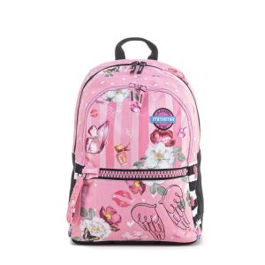 Раница Mitama PLus - Pink Flowers, с брокат + подарък шапка