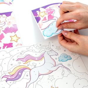 KIDEA игра със стикери по номера Еднорог