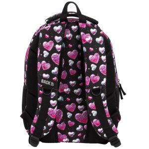 BACKUP 8 X 32 GLITTER HEARTS ученическа раница