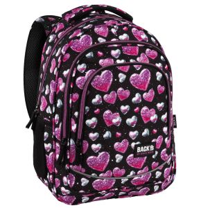 BACKUP 8 X 32 GLITTER HEARTS ученическа раница