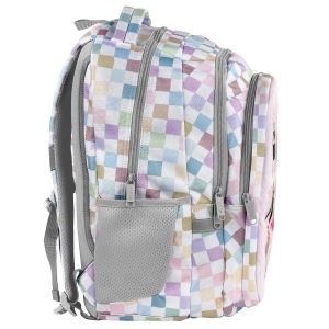 BACKUP 8 D 01 PASTEL CHECKERED раница с 3 лица