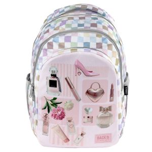BACKUP 8 D 01 PASTEL CHECKERED раница с 3 лица