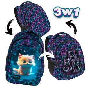 BACKUP 8 D 22 NEON WAVES раница с 3 лица
