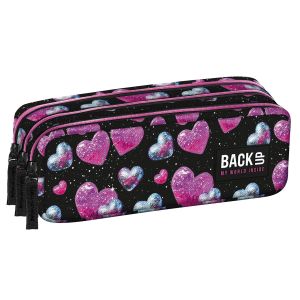 BACKUP 8 G 32 GLITTER HEARTS несесер с 3 отделения