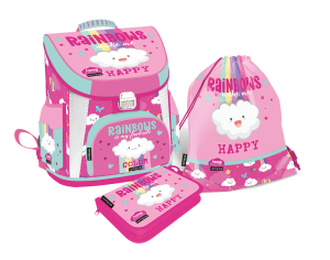 LIZZY CARD LOLLIPOP RAINBOW комплект 3 в 1 - раница, несесер, спортна торба