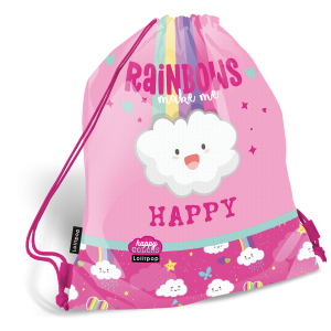 LIZZY CARD LOLLIPOP RAINBOW комплект 5 в 1 - раница, несесер, спортна торба, бутилка, кутия за храна