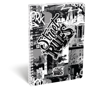 LIZZY CARD Street RULES тетрадка А4, РЕД