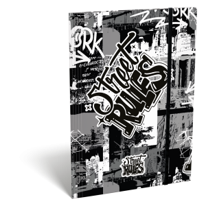 LIZZY CARD Street RULES папка с ластик А4