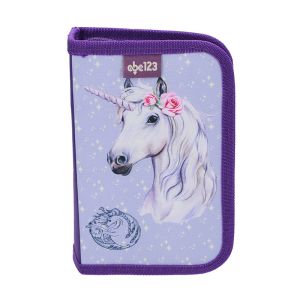 ABC123 Unicorn Purple 2023 несесер с 1 цип, ПЪЛЕН