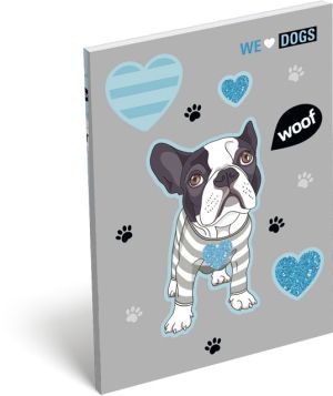 LIZZY CARD WE LOVE DOGS WOOF тефтерче